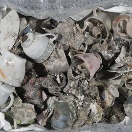 Box of Fire Damaged Chinaware
