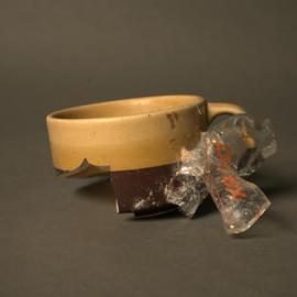 Fire Damaged Soup Cup and Measuring Cup