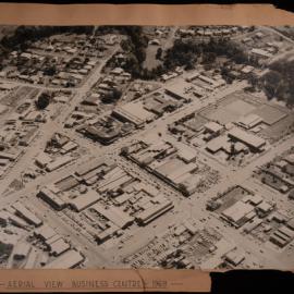 Aerial view of Coffs Harbour CBD, 1969
