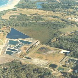 Aerial view of Woolgoolga's sewage treatment plant
