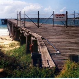 Coffs Jetty before repair, 18 March 1992