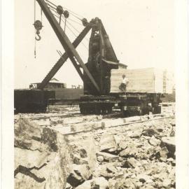 Building the breakwater, 1930s