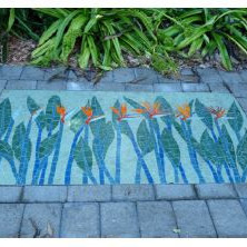 Strelitzia regnans mosaic, North Coast Regional Botanic Gardens