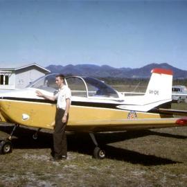 Bill Bray with Victa Airtourer, 1965