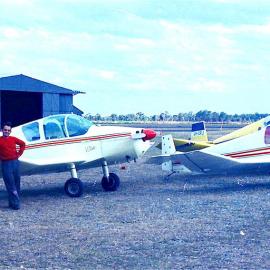 Three Jodel aircraft at Coffs Harbour, 1970