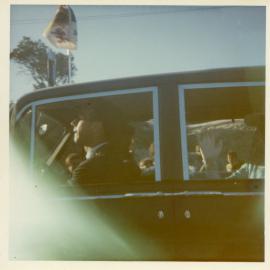 The Queen waves to the crowd, 11 April 1970