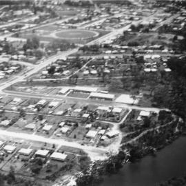 Aerial view of housing, TAFE and Brelsford Park