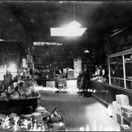 Interior of Bray's General Store, c.1940