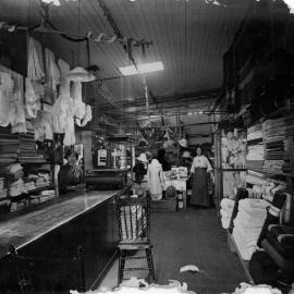 Shop assistants inside Brays General Store