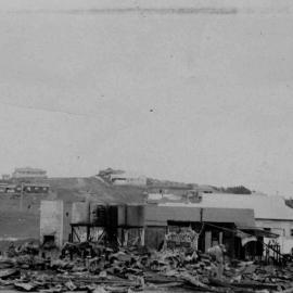 Burnt remains of the Pier Hotel, Beach House and Picture Hall, 13 December 1914