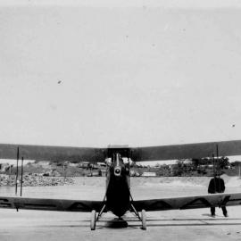 Gypsy Moth aeroplane 'Jason' on Jetty Beach, 4 June 1930