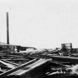 Timber yard and industrial building