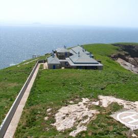 Aerial view of cottages, South Solitary Island, 2007