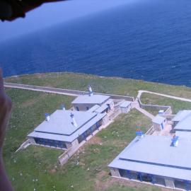 Aerial view of cottages, South Solitary Island, 2007