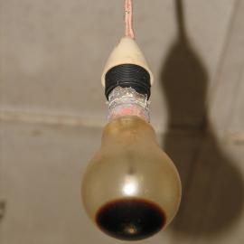 Light fitting in cottage, South Solitary Island, 2007