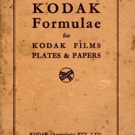 Data Book of Kodak Formulae for Kodak Films, Plates & Papers, 1940