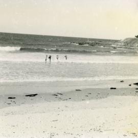 Remains of Woolgoolga Jetty pylons, August 1961