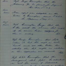 Coffs Harbour School of Arts Minute Book, 1945