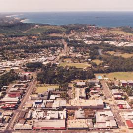 Aerial view of Coffs Harbour, 1990s