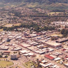 Aerial view of Coffs Harbour CBD, 1990s