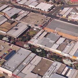 Aerial view of the City Centre Mall in Coffs Harbour, 1990s