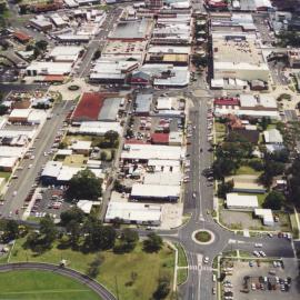Aerial view of the Coffs Harbour CBD, 1990s