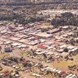 Aerial view of Coffs Harbour CBD, 1990s