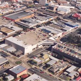 Aerial view of Coffs Harbour CBD, 1990s