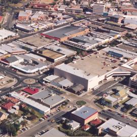Aerial view of Coffs Harbour CBD, 1990s