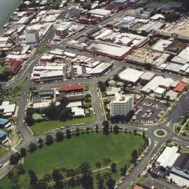 Aerial view of Coffs Harbour CBD, 1990s