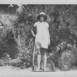 Girl on Little Beach 1940s