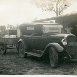 Old Car and Trailer Red Rock 1940s 