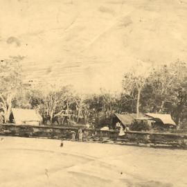 Camping on river, Red Rock 1920