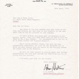 Letter to Derrick and Susan Selby, 26 April 1977
