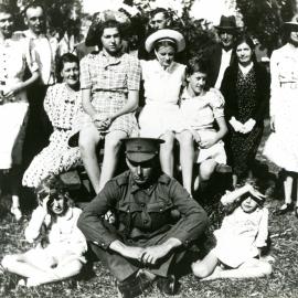 Charlie and Una Barber with family, c. 1941
