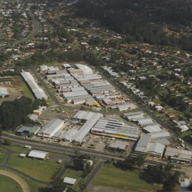 Aerial view of the Bailey Centre in Coffs Harbour, 1990s