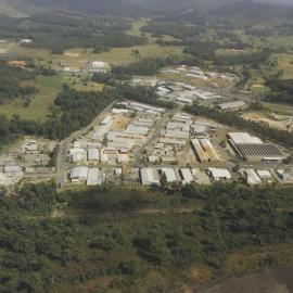 Aerial view of Cook Drive industrial estate in Coffs Harbour, 1990s