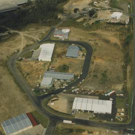 Aerial view of Hurley Drive industrial estate in Coffs Harbour, 1990s