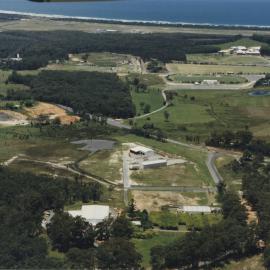 Aerial view of Englands Road in North Boambee Valley, 1990s