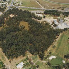 Aerial view of City Hill in Coffs Harbour, 1990s
