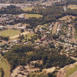 Aerial view of Coffs Harbour CBD, 1990s
