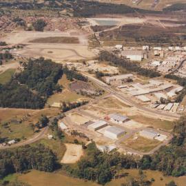 Aerial view of industrial estates in Coffs Harbour, 1990s