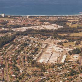 Aerial view of Park Beach at Coffs Harbour, 1990s