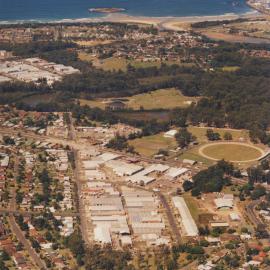 Aerial of the Marcia Street industrial area in Coffs Harbour, 1990s
