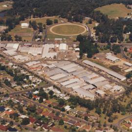 Aerial view of the Marcia Street industrial area in Coffs Harbour, 1990s