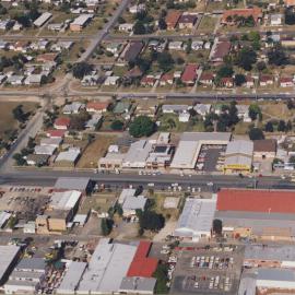 Aerial view of Coffs Harbour CBD, 1990s