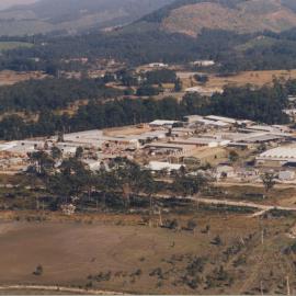 Aerial view of Cook Drive industrial estate in Coffs Harbour, 1990s