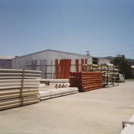 Yard of Vinidex Tubemakers in Coffs Harbour, 1990s