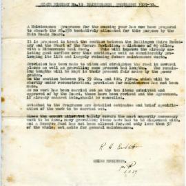 Engineer's Report, State Highway No. 10 Maintenance Programme 1929-30