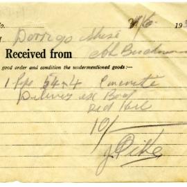 Dorrigo Shire Council receipt, June 1937